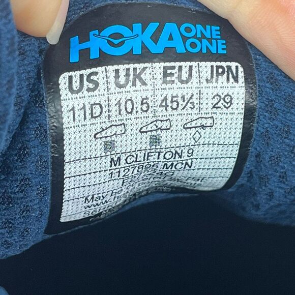 Hoka One CLIFTON 9 Men's 11 Running Sneaker - Picture 8 of 8